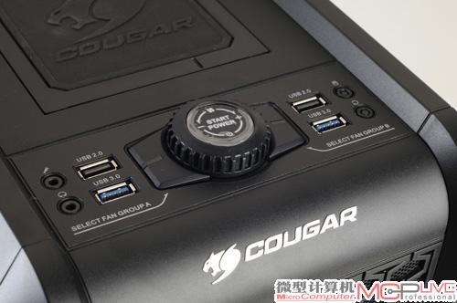 包括了两个USB 3.0接口和风扇调速器的前置I/O接口