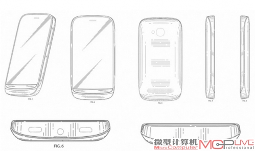 诺基亚设计专利又曝光出另一款WP8手机？