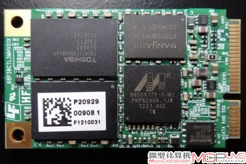 奇特的双主控mSATA SSD 速度近900MB/s