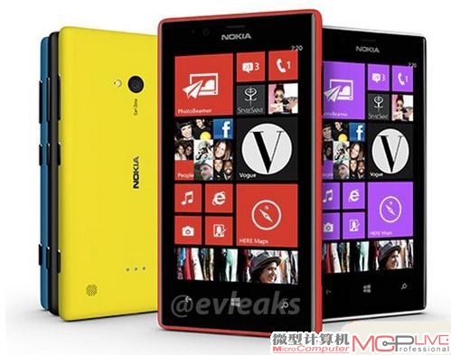 图为：诺基亚Lumia 720